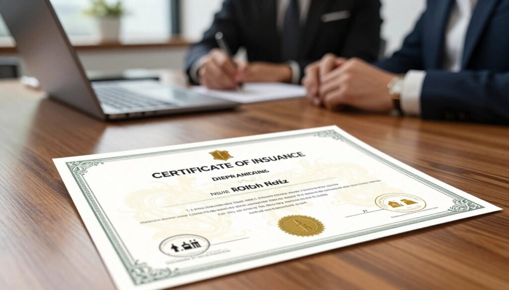 certificate of insurance small business